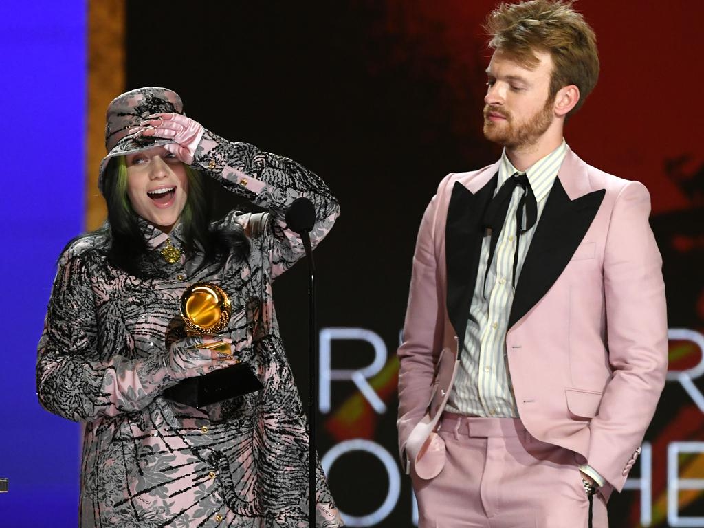 Billie Eilish and her brother/collaborator, Finneas. Picture: Getty Images