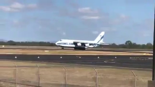 Volga-Dnepr Group Antonov AN-124 departs Rockhampton for Cairns