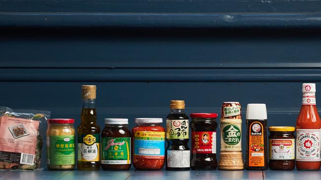 A selection of Asian sauces recommended by Josh Kim. Picture: Matt Loxton