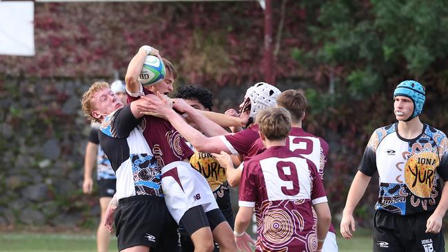 AIC First XV rugby Iona College vs St Peters, Indooroopilly. Picture: Liam Kidston