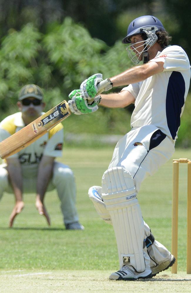 Thunder batsman Jacob Maroske against Northsiders on Saturday. Photo: Rob Williams / The Queensland Times