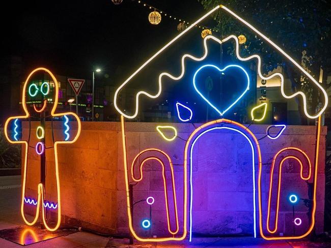 The Neon Christmas Light Trail runs from November 25 until December 31 and is a great summer activity for groups. Picture: Facebook