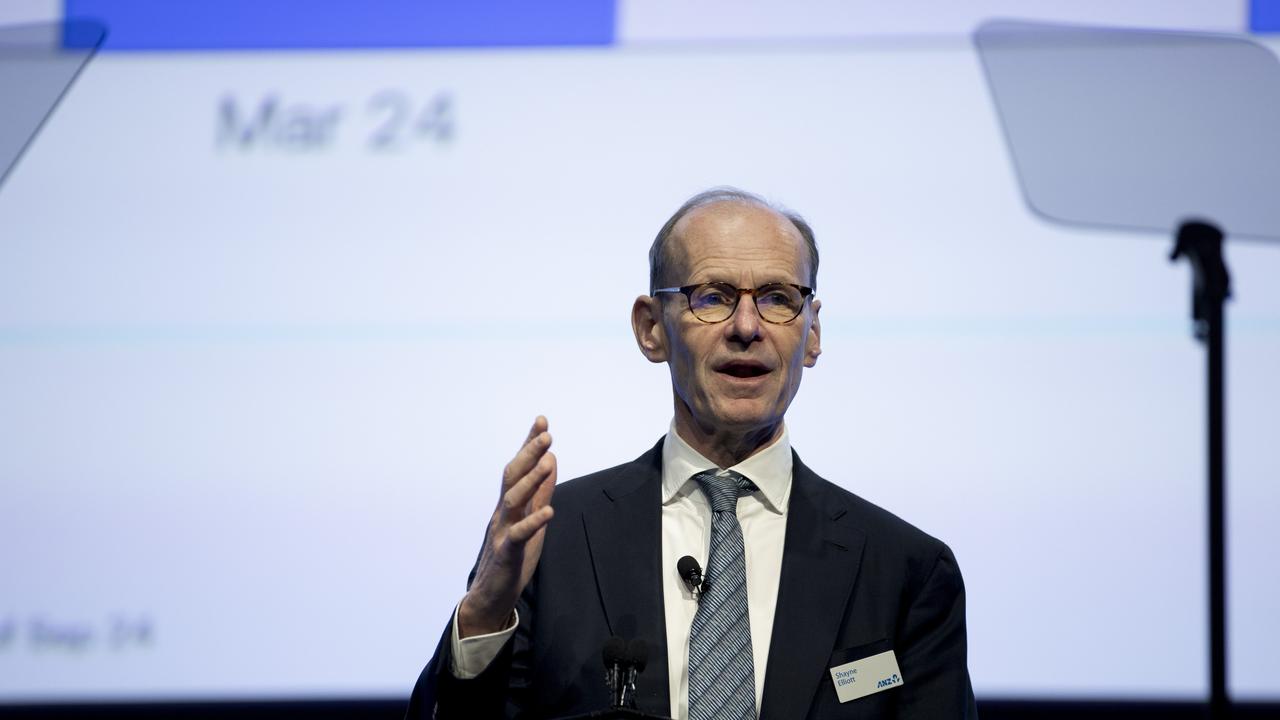 ANZ CEO Shayne Elliott speaks at the AGM.