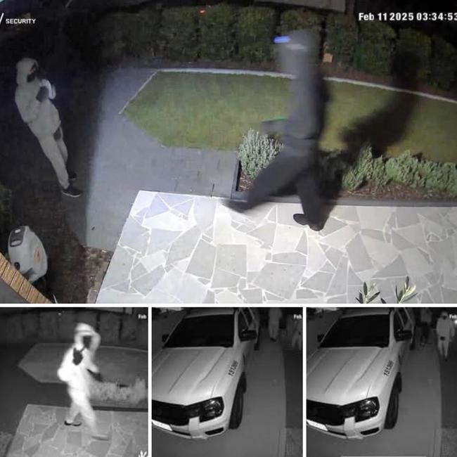 CCTV stills from an attempted break-in at an Underwood home