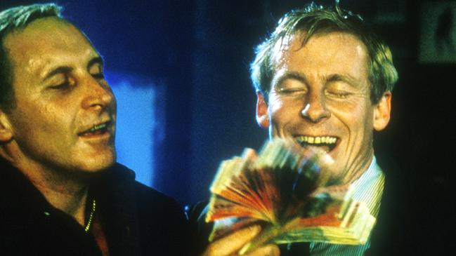 Tony Martin and Richard Roxburgh in 1995 film Blue Murder.