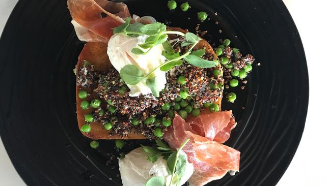 Jam Corner, South Townsville, Smashed pea and quinoa on sourdough.