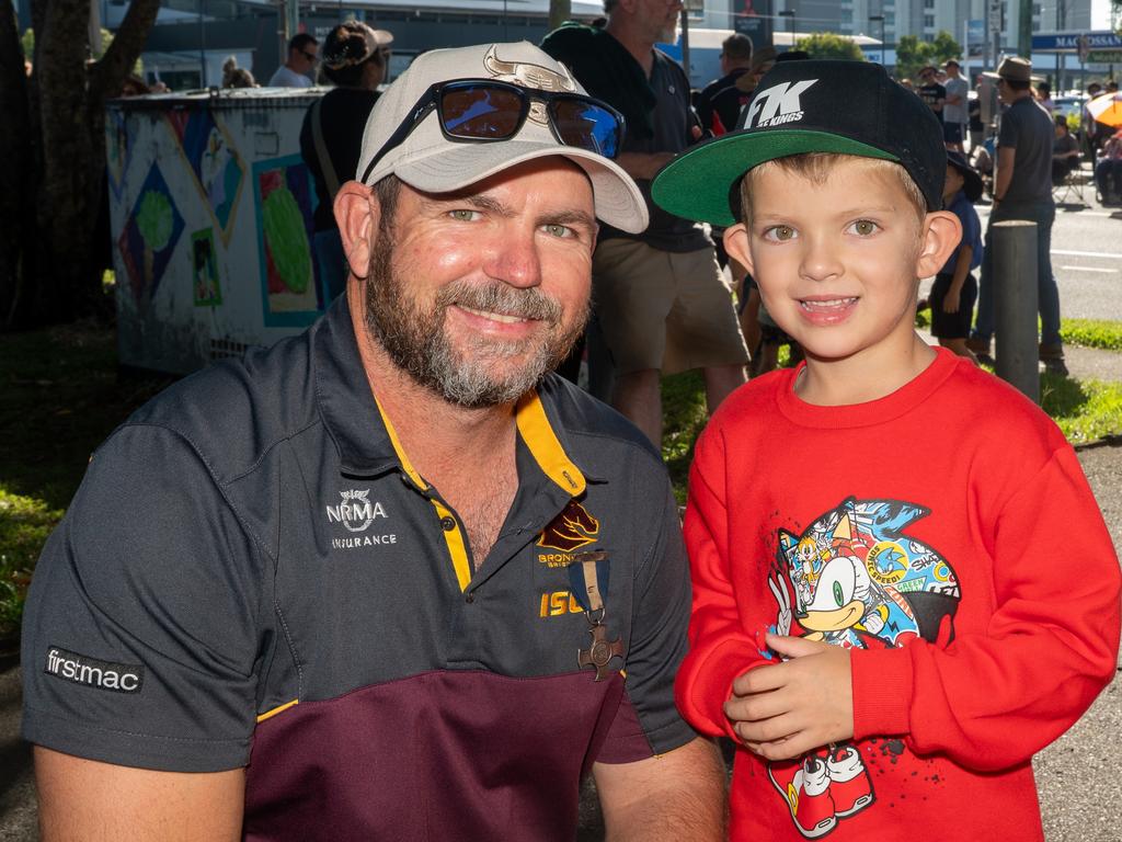 Cameron and Jack Cleveland ANZAC Day Mackay Friday 25 April 2025 Picture:Michaela Harlow