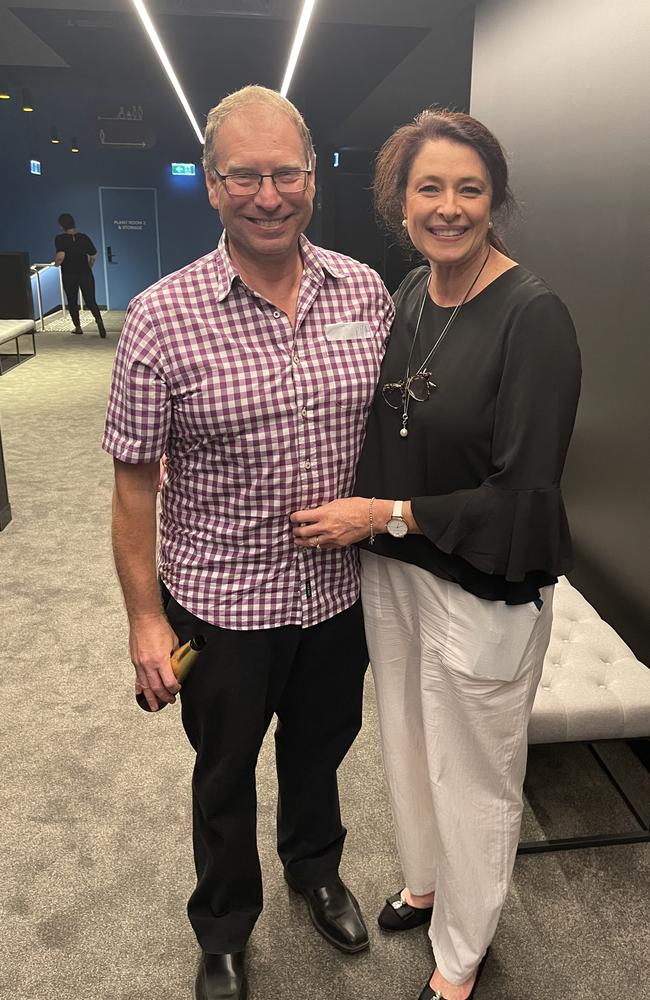 Majestic Cinemas CEO Kieren Dell and Karen Gale at the launch in March.