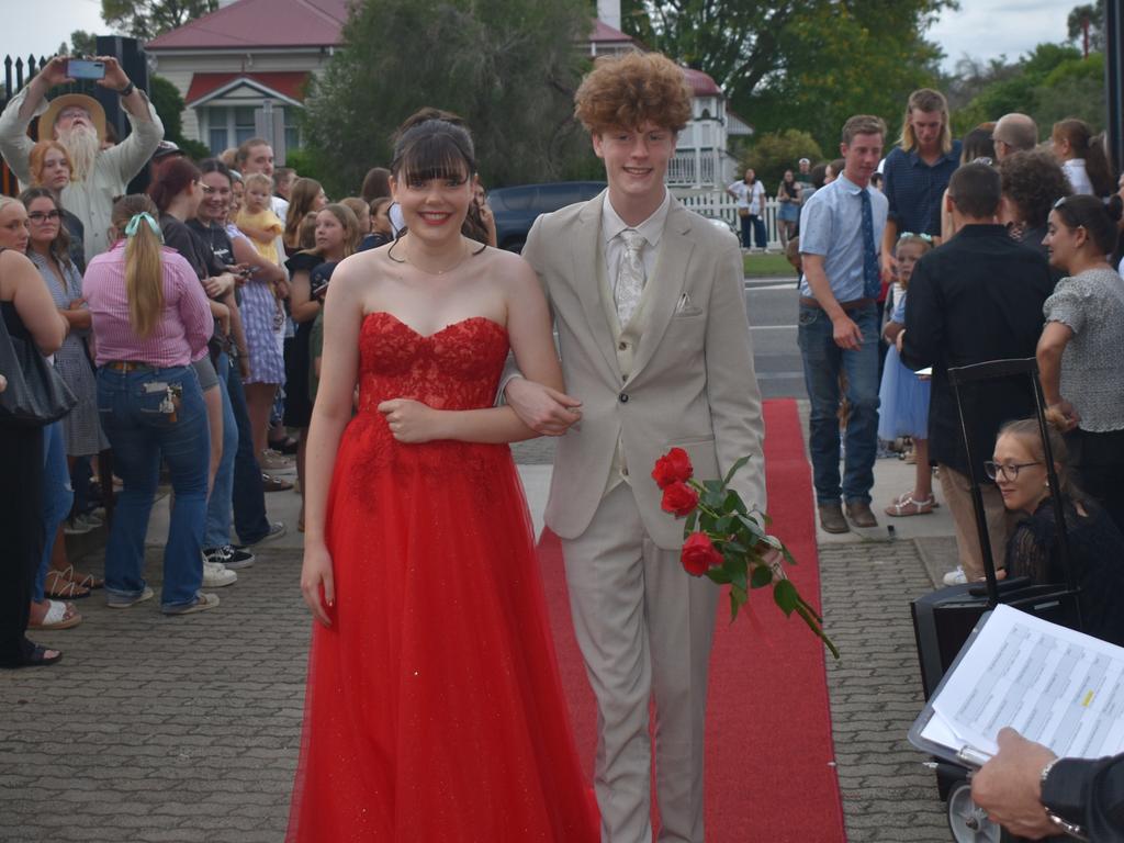 Elena Thomson and Oscar Briggs at the 2024 Warwick State High School formal. November 15, 2024.