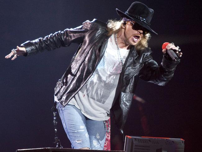 Axl Rose of legendary band Guns N' Roses is tipped to replace Brian Johnson as AC/DC’s singer for the rest of their US tour. Picture: Supplied