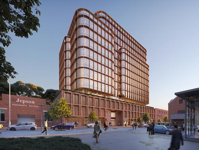 Concept image of the redevelopment of 10-18 Brougham St, Geelong. Picture: Gray Puksand architects.