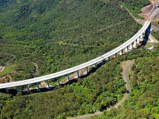 The Toowoomba Second Range Crossing viaduct. . Picture: Above Photography PTY LTD