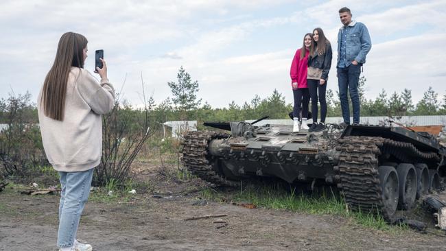 War tourism is the new thing on the outskirts of the Ukrainian capital Kyiv. Picture: Gary Ramage