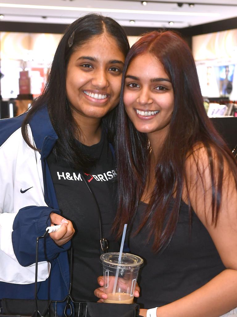 Mounika Borra and Kritika Baniwal at the opening of Sephora Indooroopilly. Picture: John Gass