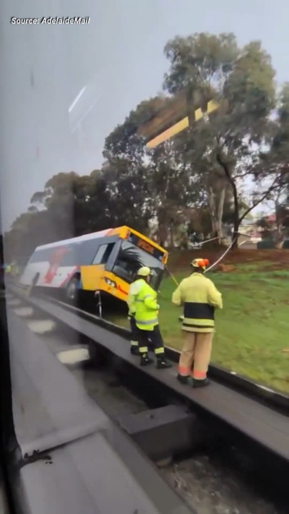 Uh-O-Bahn: Major operation underway after bus falls off tracks