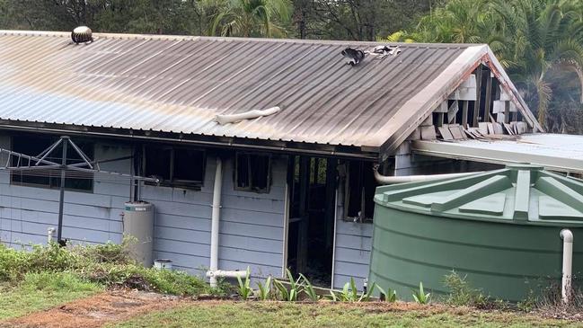 Fire has destroyed a home at Pie Creek on Herron Road in the early hours of May 2, 2021.