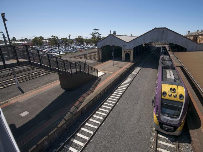 Travel times between Geelong and Melbourne would be slashed to as little as 32 minutes by 2022 under the plan. Picture: Christopher Chan.