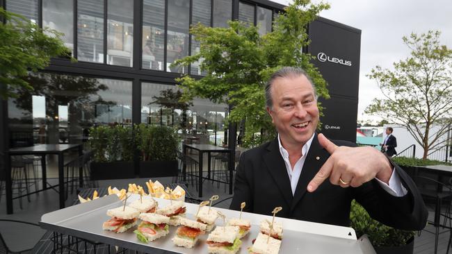 Neil Perry serves up some sandwiches. Picture: Alex Coppel