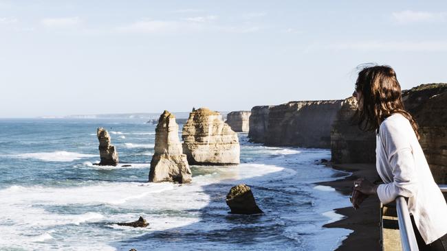 A paddling pool with a few rock piles will fool the kids into thinking they’re at the Great Ocean Road. Picture: Belinda VanZanen