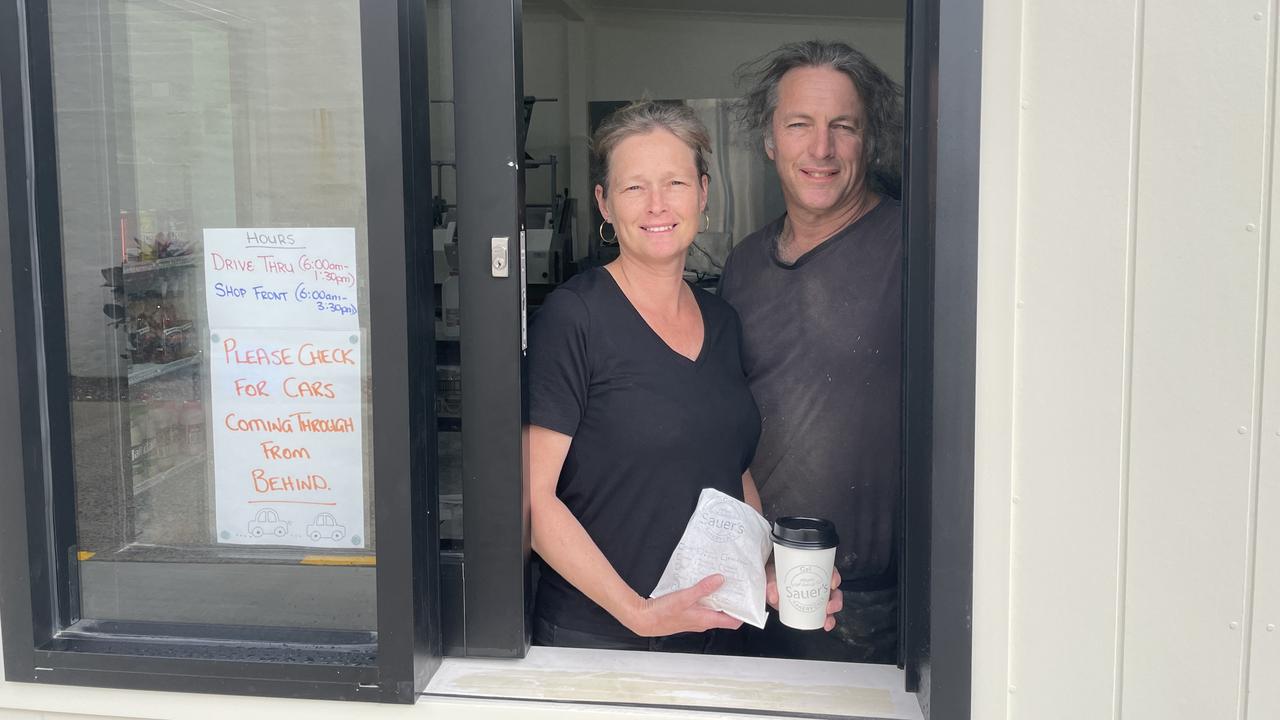 Owners of Gail Sauer’s Bakery Cafe in Maryborough, Toni Thompson and Russell Thompson.