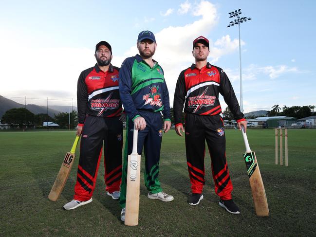 Dare Devils' Josh Chadwick hopes to hit some sixes against the likes of Thunder's Darren Lees and Andrew Phelps. Picture: Brendan Radke