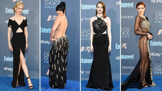 Nicole Kidman, Ariel Winter, Emma Stone and Bella Thorne at the 2016 Critics' Choice Awards. Picture: Getty