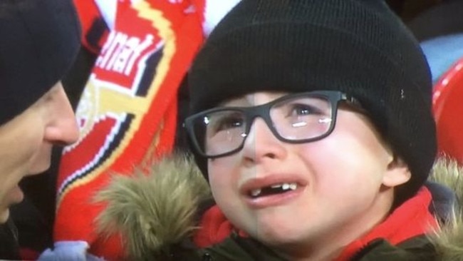 The young kid who symbolised Arsenal's pain.