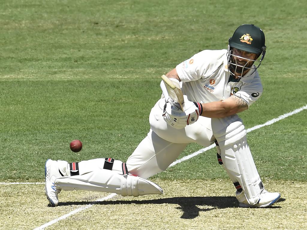 Matthew Wade of Australia bats during day one at the Gabba.