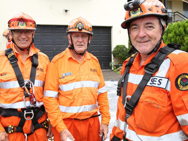 SES volunteers from the Hills unit: Emmanuel Camileri, Jim Wilson and Joe Vurchio.