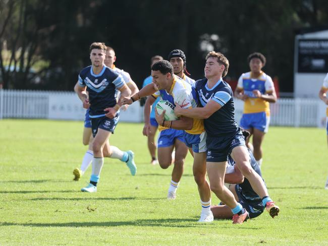 Pictured is The Peter Mulholland Cup at Ringrose Park, Wentworthville today. Patrician Brothers Blacktown v Matraville SHS. Picture: Tim Hunter