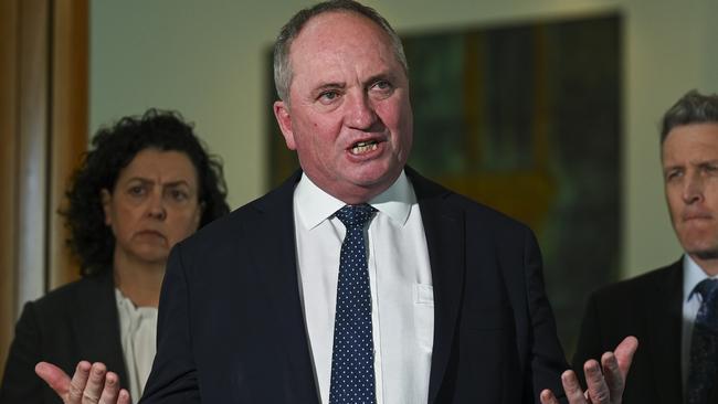 Former National Party leader Barnaby Joyce will be one of more than 40 speakers at the “reckless renewables rollout” rally in Canberra next week. Picture: Martin Ollman