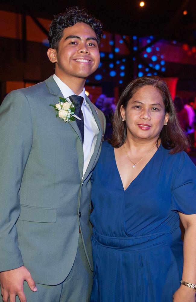 Jann Macatangay and Sheriell Macatangay at St Patrick's formal, July 30, 2022. Picture: Michaela Harlow