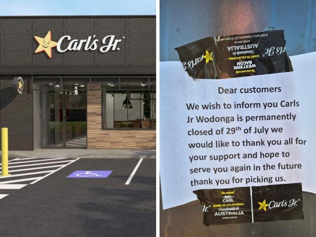 A sad sign has emerged after news a burger chain has collapsed. Popular US burger chain Carl’s Jr has placed its Australian stores into voluntary administration, affecting 24 stores.