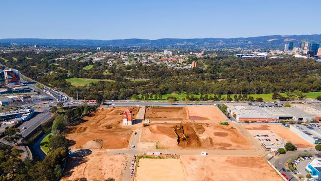 The building site at the former West End brewery in Thebarton to be called Southwark. Picture: SA Government