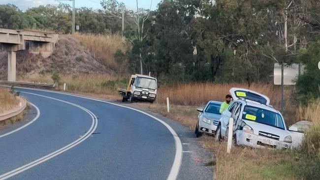 A vehicle has crashed on Gladstone Benaraby Road.