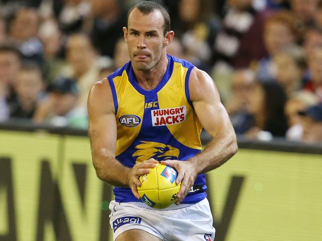 West Coast skipper Shannon Hurn is having a career-best year. Pic: Michael Klein.