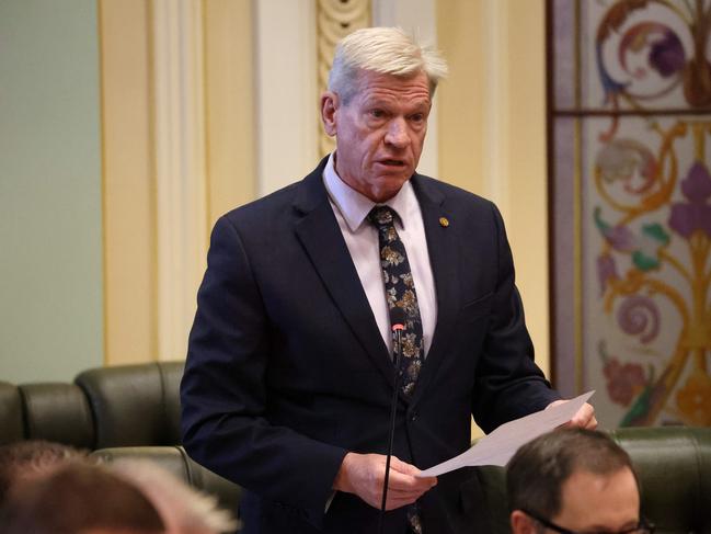 Jim McDonald MP, Qld Parliament Question Time, Brisbane. Picture: Liam Kidston