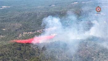 FULL FLIGHT: A Large Air Tanker (LAT), was deployed to assist ground crews working to contain a Lowmead fire previosuly.