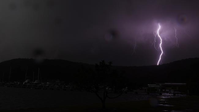 Weatherzone recorded 200,000 lightning strikes in Queensland on Tuesday. Picture: NewsWire / David Swift