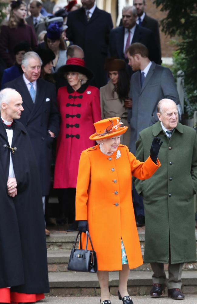 Prince Charles, Prince of Wales, Camilla, Duchess of Cornwall, Queen Elizabeth II, Prince Philip, Duke of Edinburgh, Meghan Markle and Prince Harry. Picture: Getty