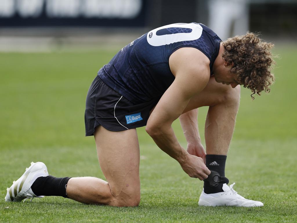 Charlie Curnow has been booked in for post-season ankle surgery. Picture: Michael Klein