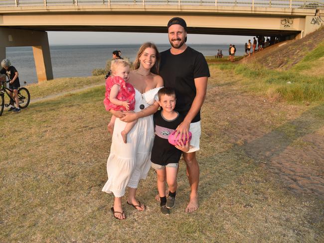 Ochre, Luka Alford, Archie and Mat Watson at the San Remo Christmas Carols at the foreshore on Friday, December 20, 2024. Picture: Jack Colantuono