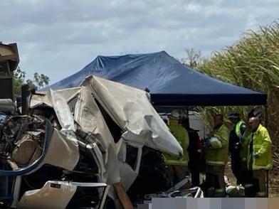 The BMA CQ Rescue chopper was called to a two-truck crash off the Bruce Highway at Bloomsbury near Gibson Creek Bridge on October 28, 2024. Picture: BMA CQ Rescue