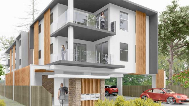 Artist impression of new community housing planned for Southport's Eugaree Street.