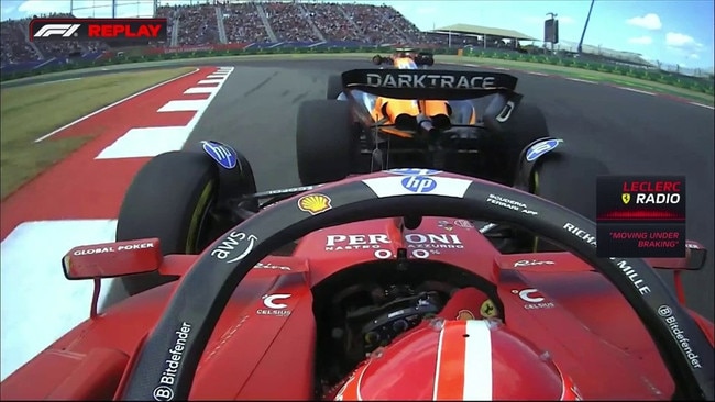 Charles Leclerc wasn't happy. Photo: Sky Sports.