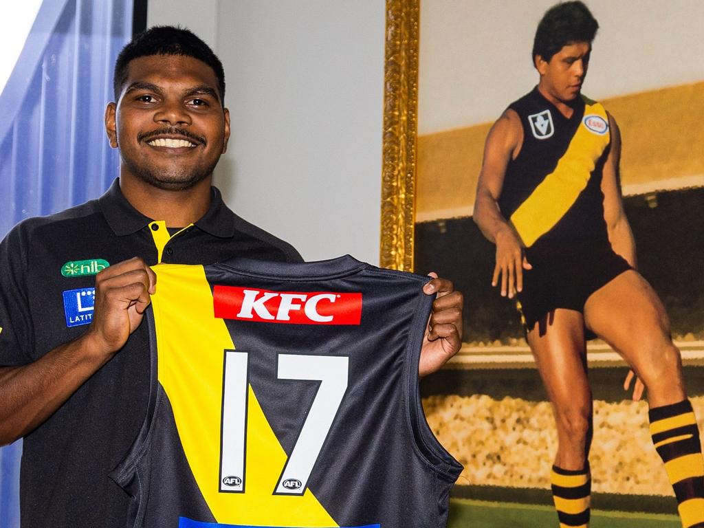 Maurice Rioli Jr will wear the famous number 17 guernsey for Richmond FC. Picture: Richmond FC Facebook.