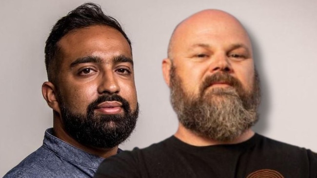 Indigenous affairs journalist Jack Latimore, right, allegedly directed obscene language at The Age's culture editor, Osman Faruqi.