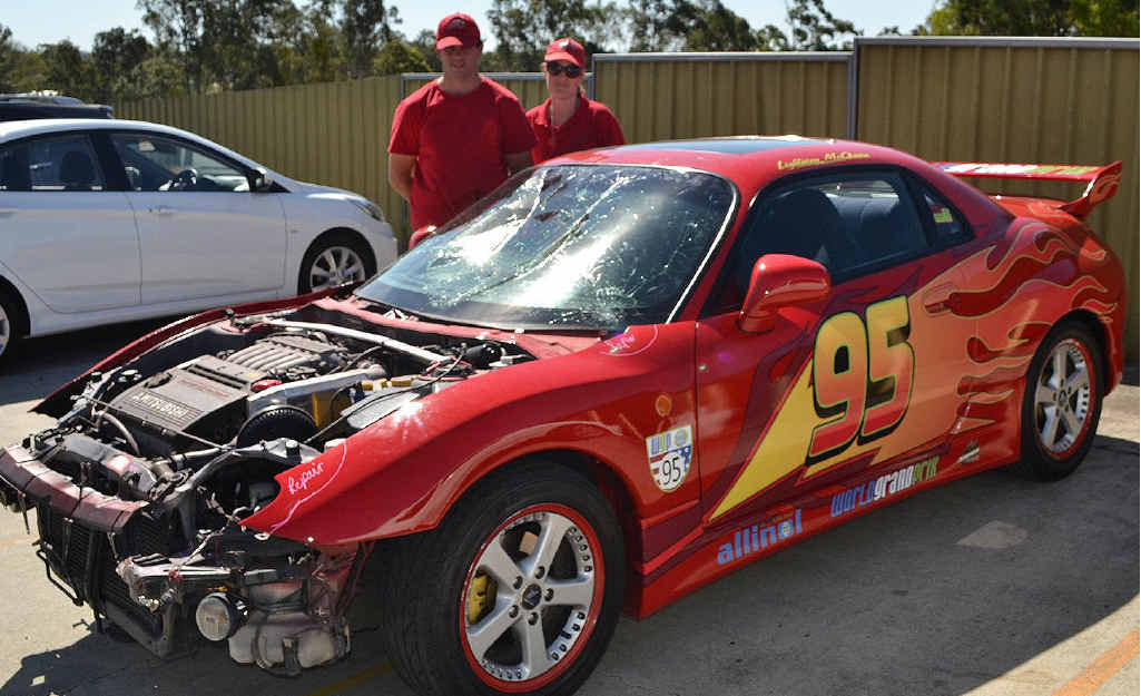 Real life best sale lightning mcqueen car