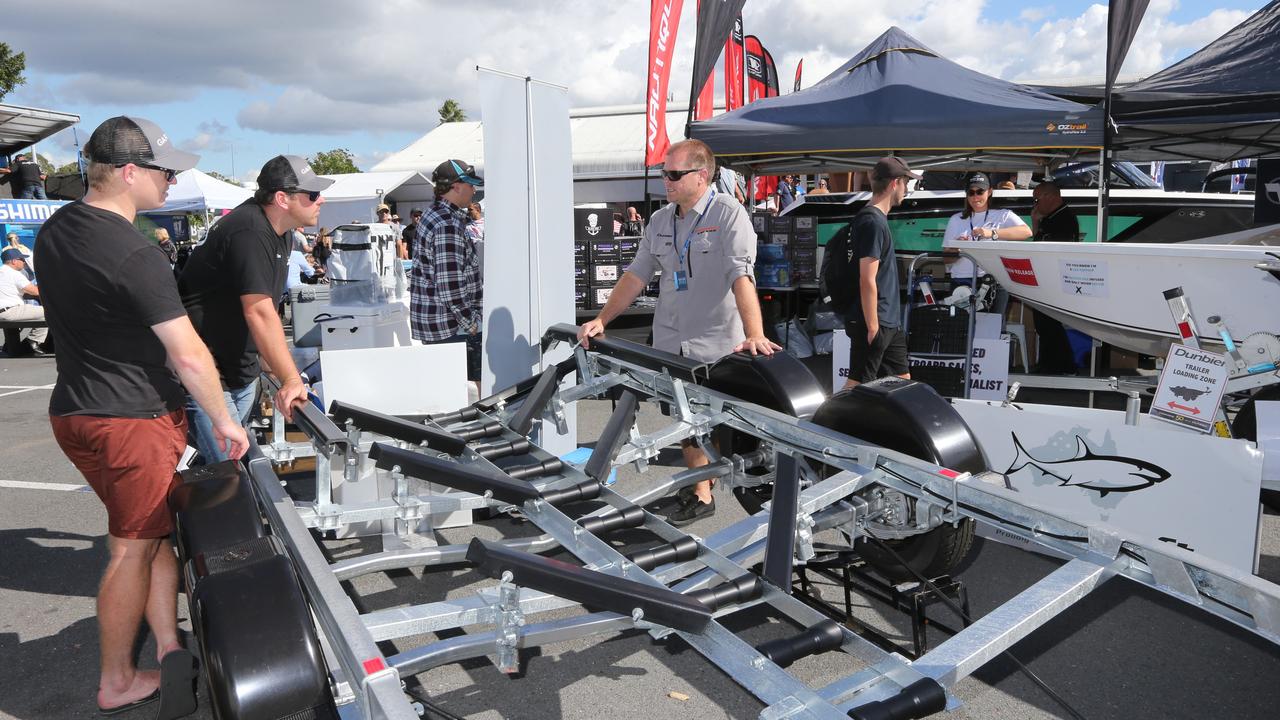 Crowds flocked to the Sanctuary Cove International Boat Show on Saturday. Picture: Mike Batterham