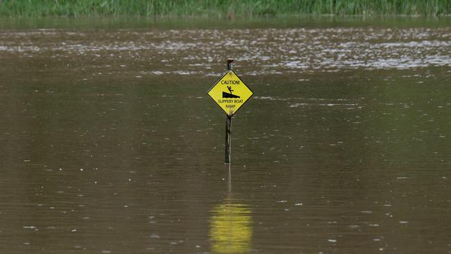 Flooding from Heavy Rain in the Barwon Rive. Picture: Mark Wilson